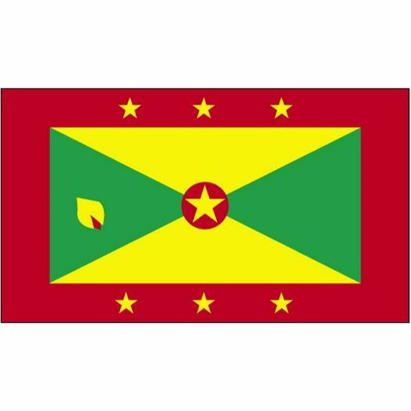 Ss Collectibles 5 ft. X 8 ft. Nyl-Glo Grenada Flag SS173596